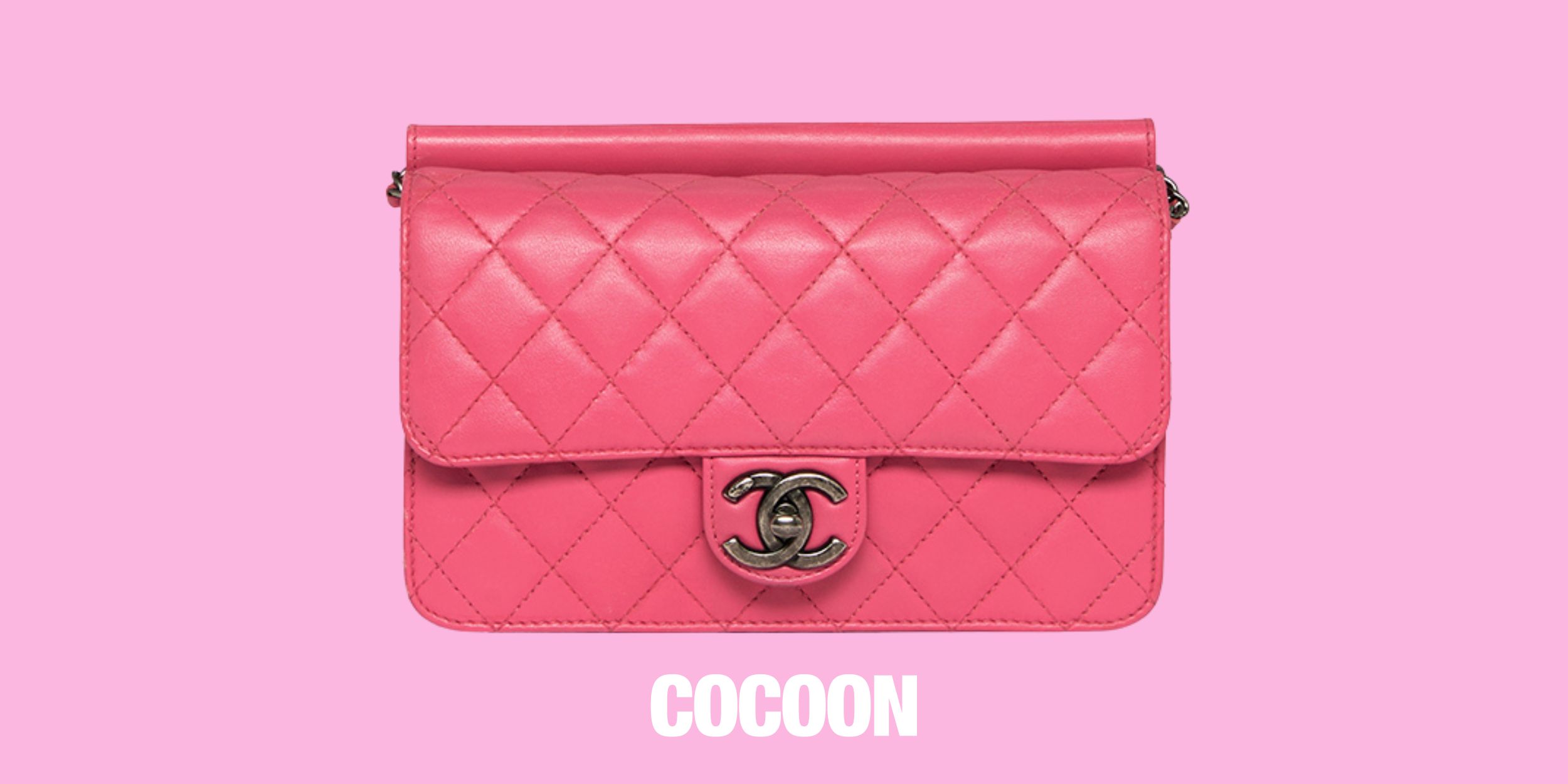 The Cocoon Club Chanel bag in bright pink is available for rent.