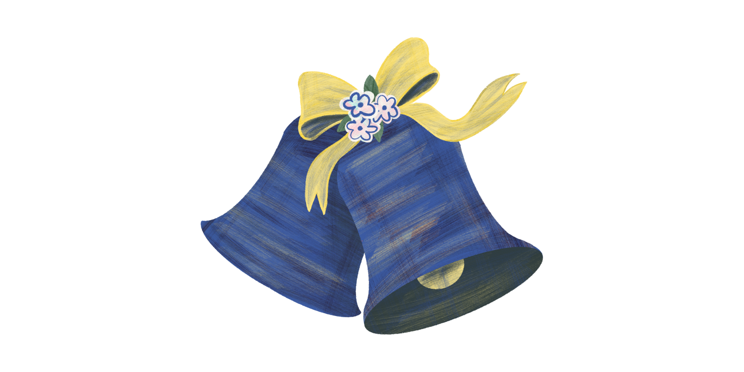 Two blue bells illustration