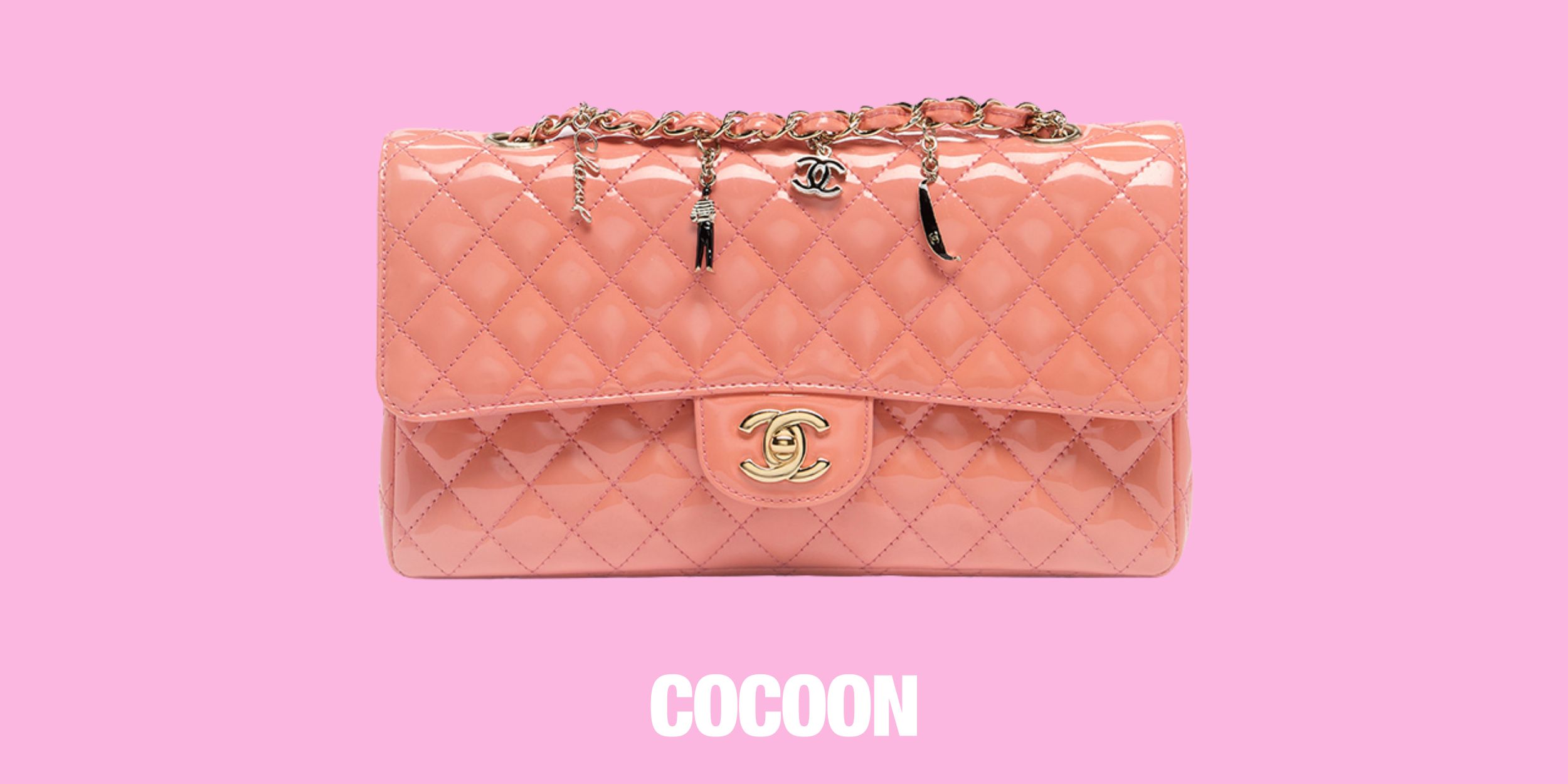 The Cocoon Club Chanel bag in pale pink is available for rent.