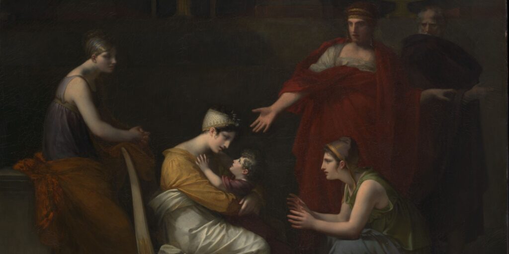 Andromache and Astyanax Pierre Paul Prud'hon French completed by Charles Pompée Le Boulanger de Boisfrémont French 1813–17 true crime