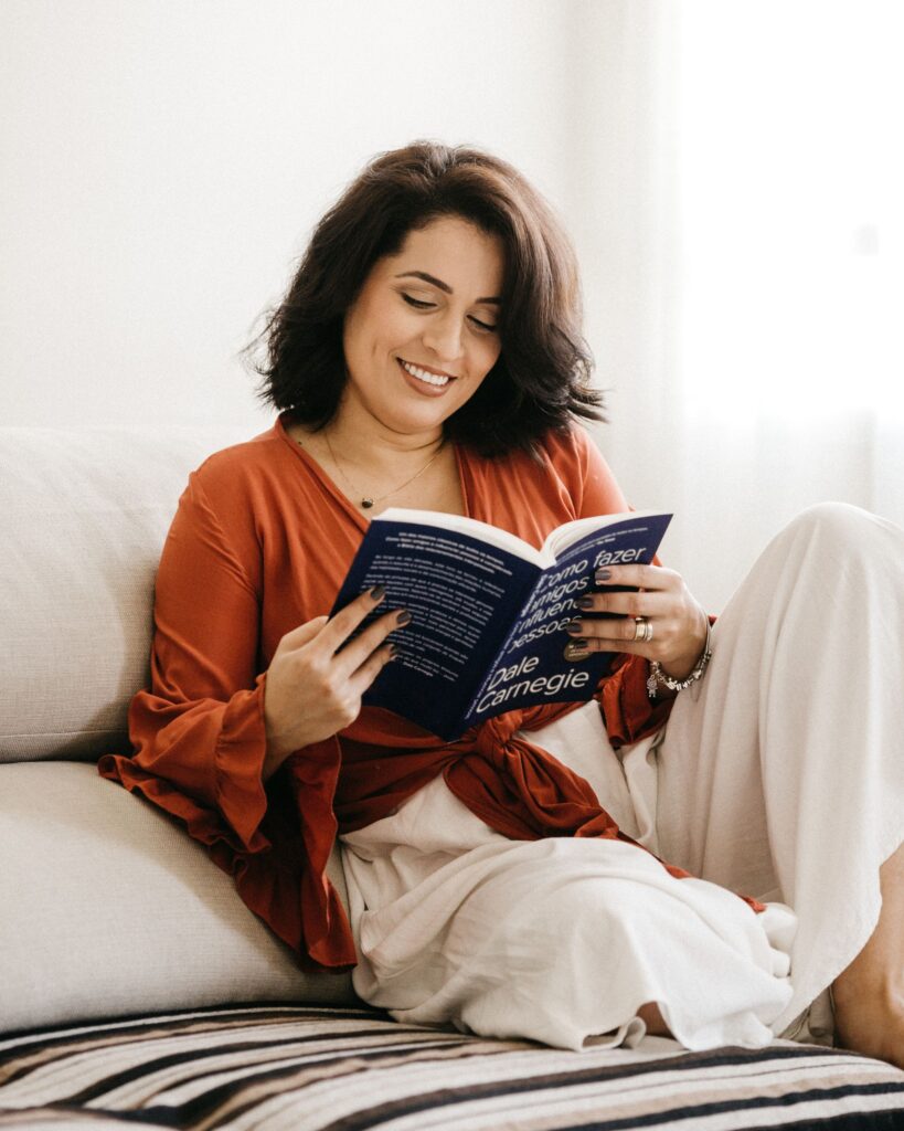 Woman reading a book