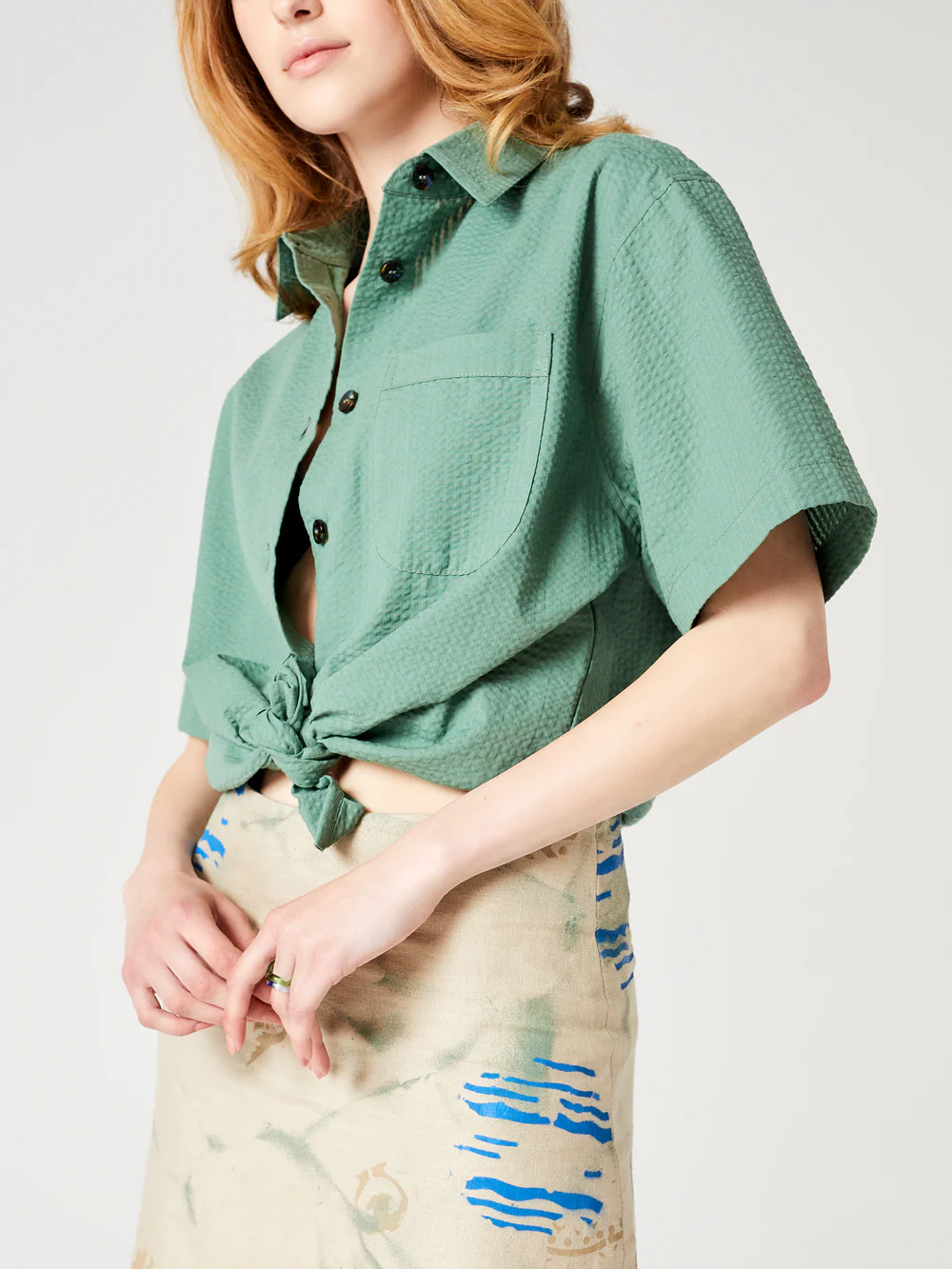 Plage Button-Up Shirt by Blue Nude