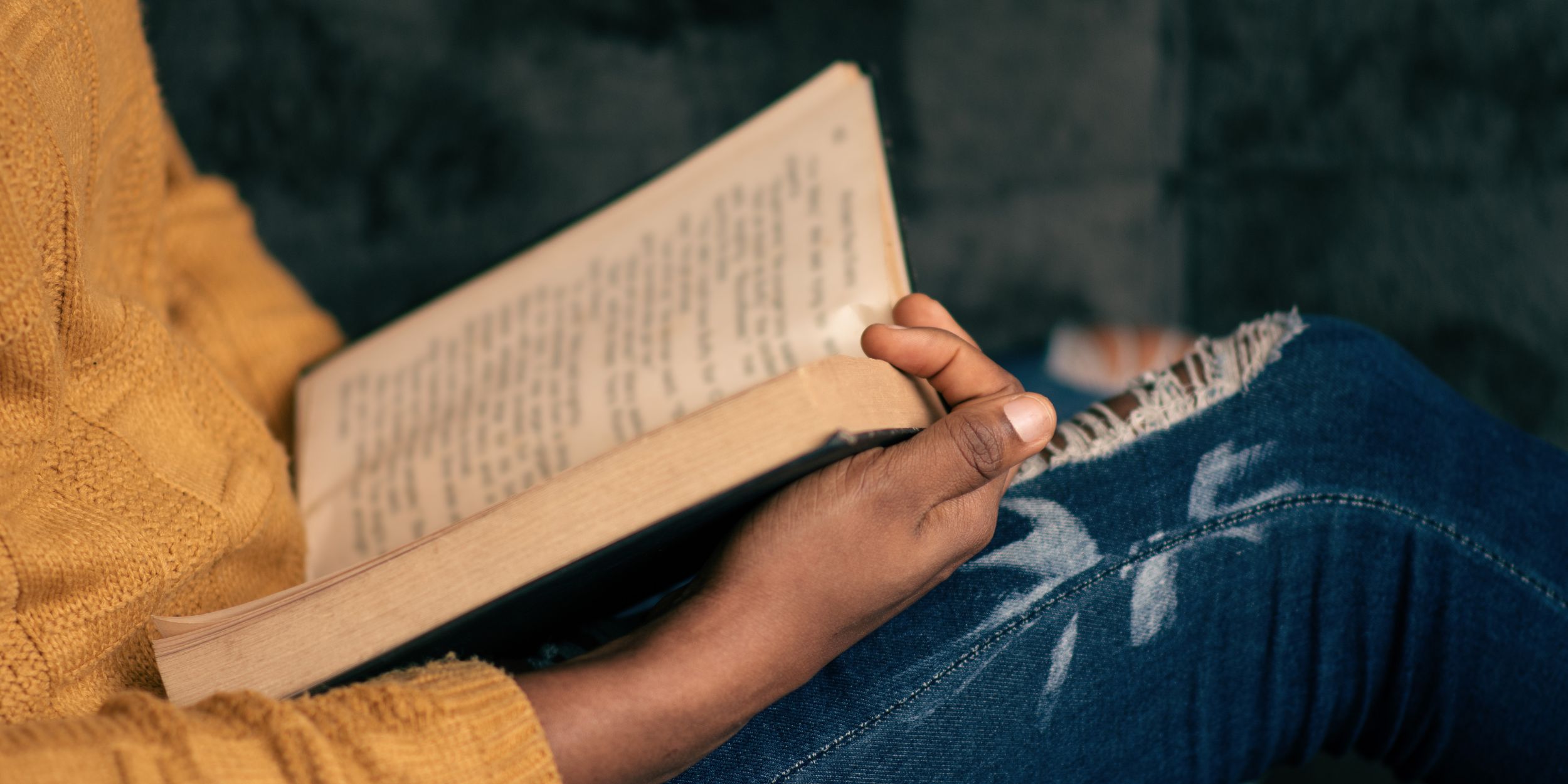 Woman reading an iconic novel