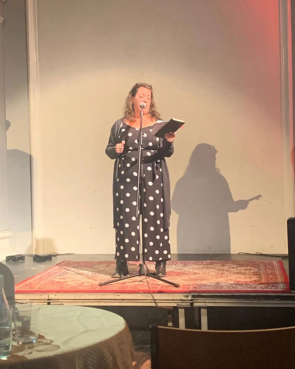 Poet reading at the Resonans Festival.