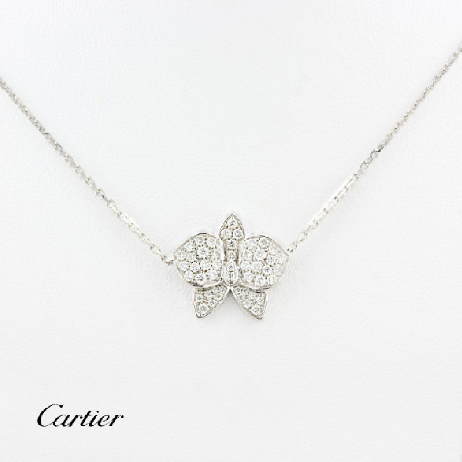 Pre-owned Cartier Caresse D'Orchidées Diamond Necklace from Hatton Jewels