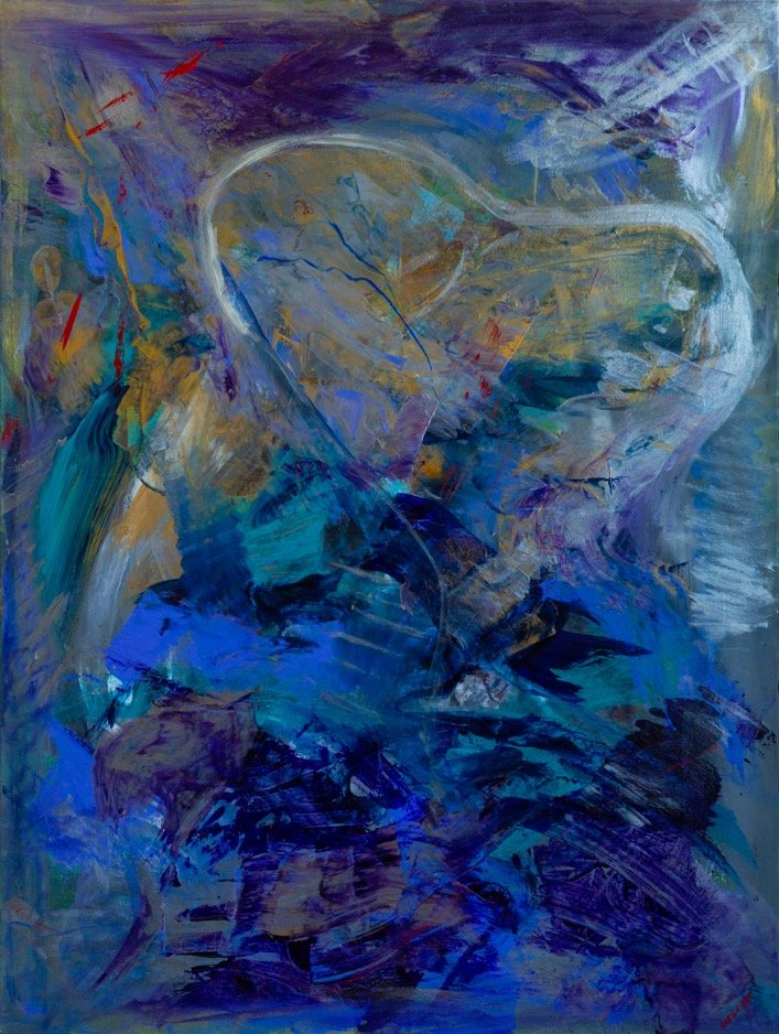 Duality, painting by Patricia Gagic, from the Acrylic and Mixed Media Works Lodger Series.