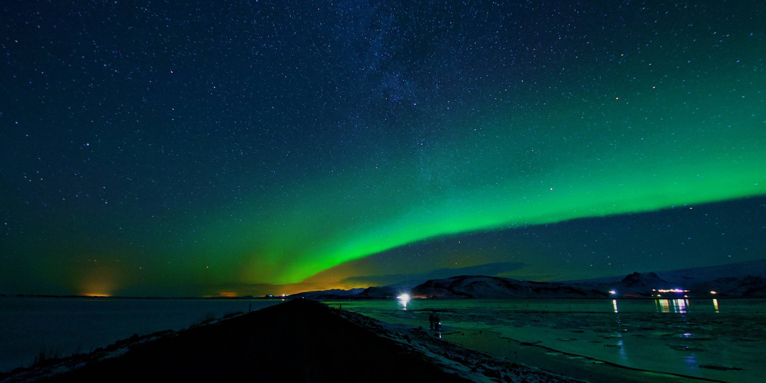 Northern Lights, Milky-way, Moonset, in Iceland Getty Images