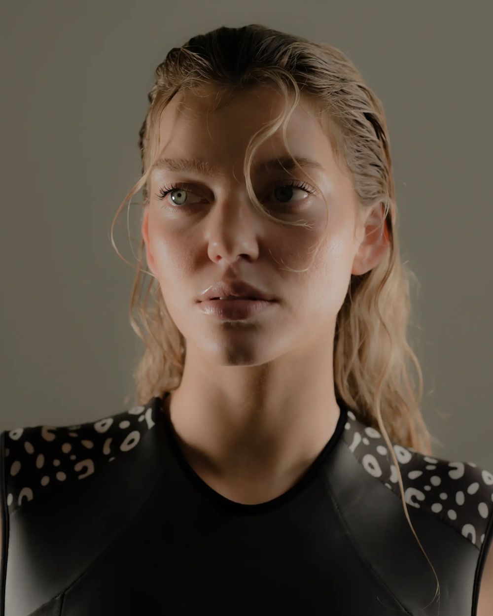 Scales SwimSkin with model, swimsuit detail