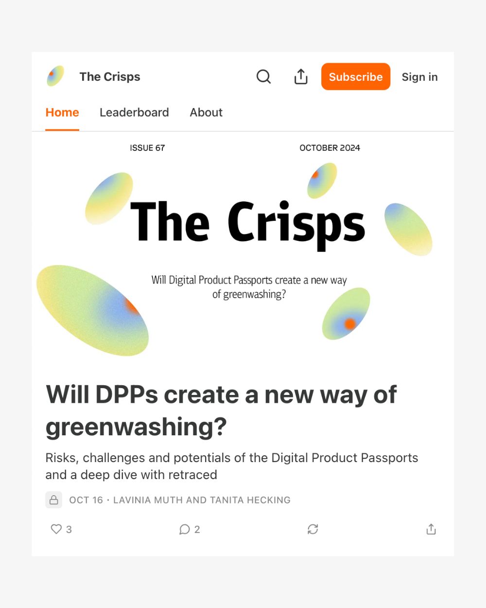 The Crisps on SubStack - Will DPPs Create a New Way of Greenwashing?