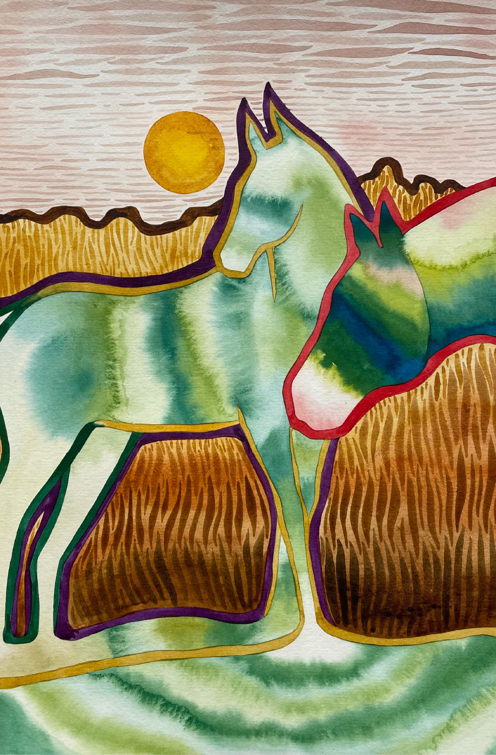 Sundown, 21 x 29.7 cm- Watercolour on 300gsm paper by Chisara Vidale