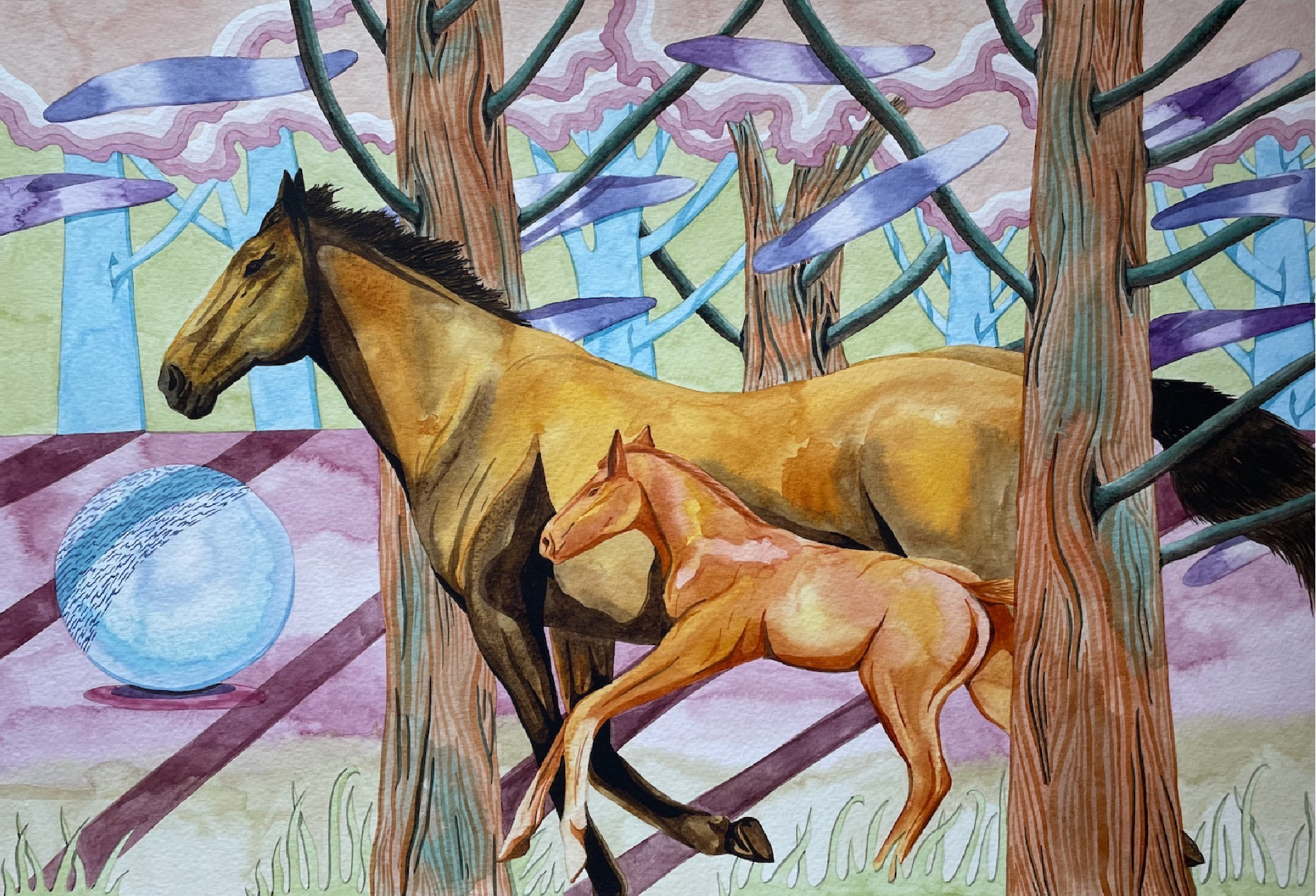 Through the Thicket, 42 x 29.7 cm, Watercolour on 300gsm paper by Chisara Vidale
