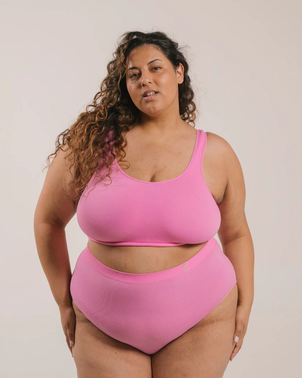 Recycled Bra Crop D+ in Pink