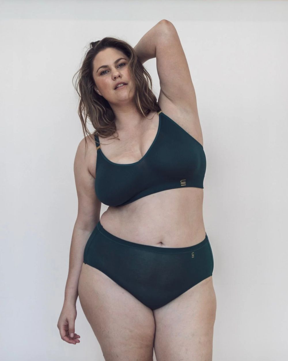 Recycled Wireless Bra Underwear DD+ in Atlantis