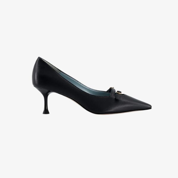 Immaculate Vegan Bloom Beryl Apple Leather Small Heel Pumps