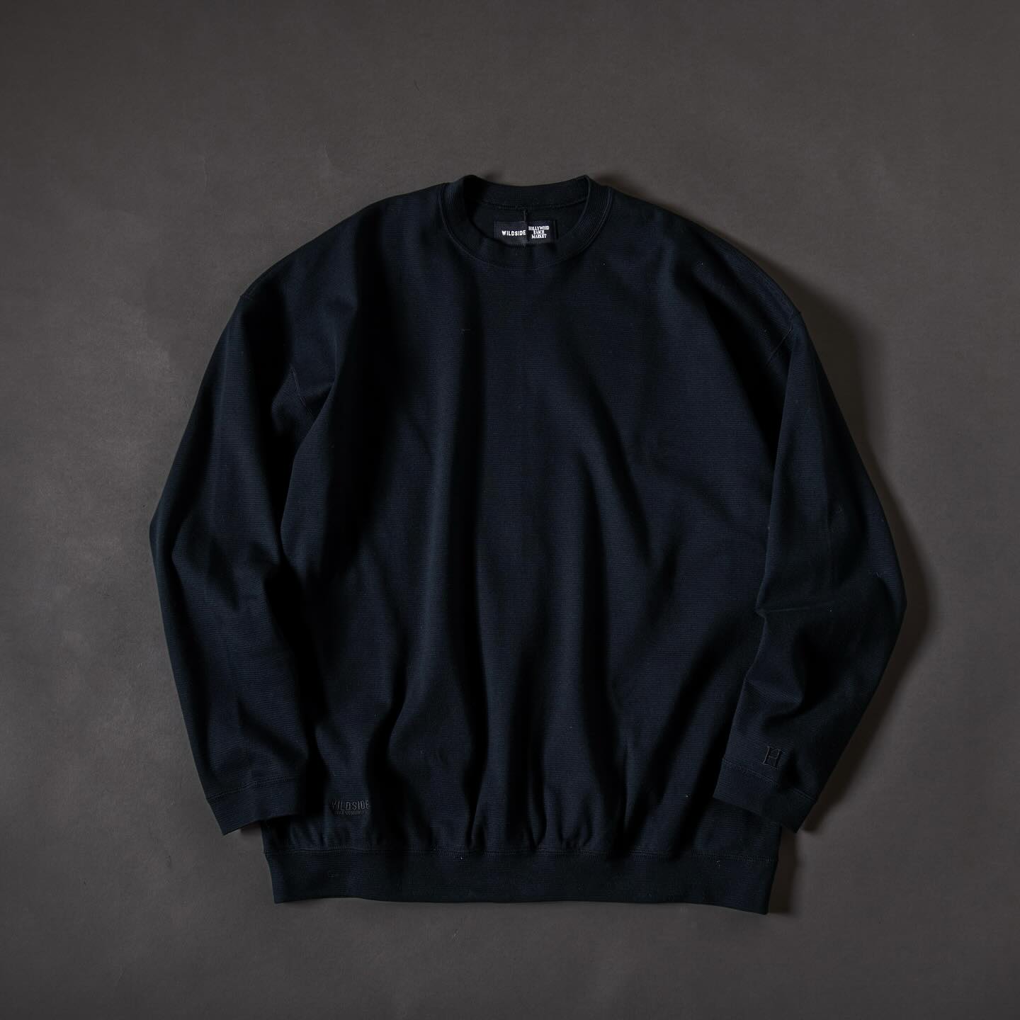 Hollywood Ranch Market x Wildside by Yohji Yamamoto Stretch Fraise Hem Rib T-shirt.