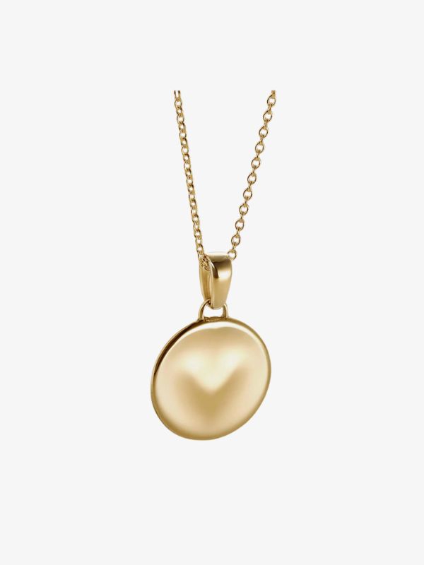 BRIDAL UK 886 CAUSTIC HEART PENDANT IN 18CT RECYCLED YELLOW GOLD