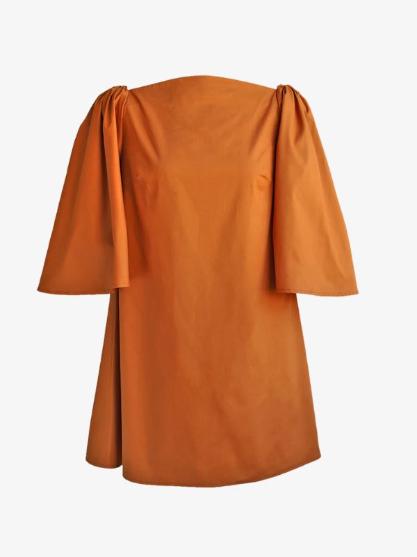 BLUE NUDE Delphine Mini Dress in Rust