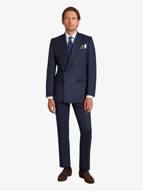 Bridal UK Groom 3 Oliver Brown London Clarence Suit Glen Plaid Navy