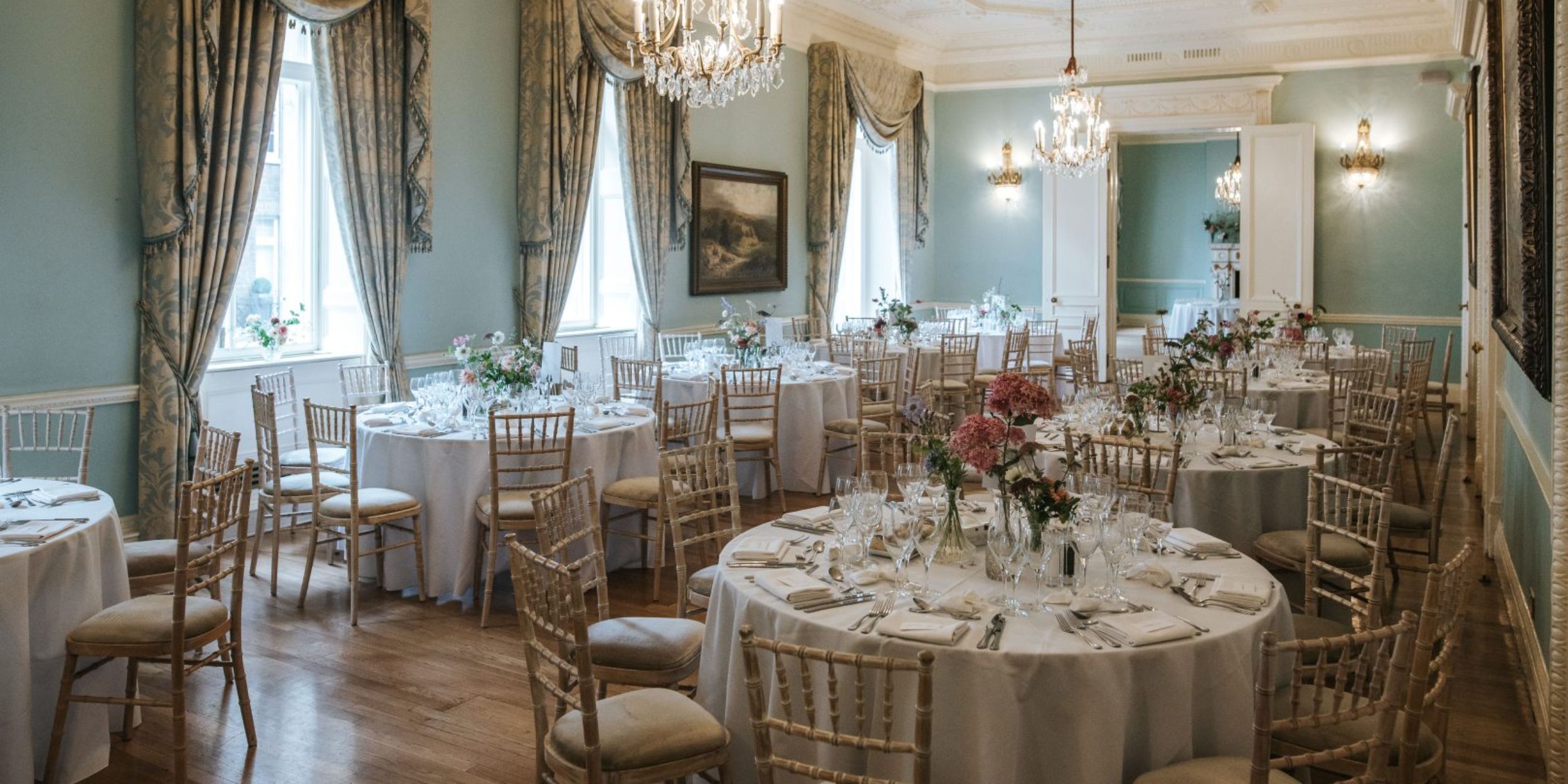 Dartmouth House The Long Room Wedding Venue Table Setting In London Bridal UK