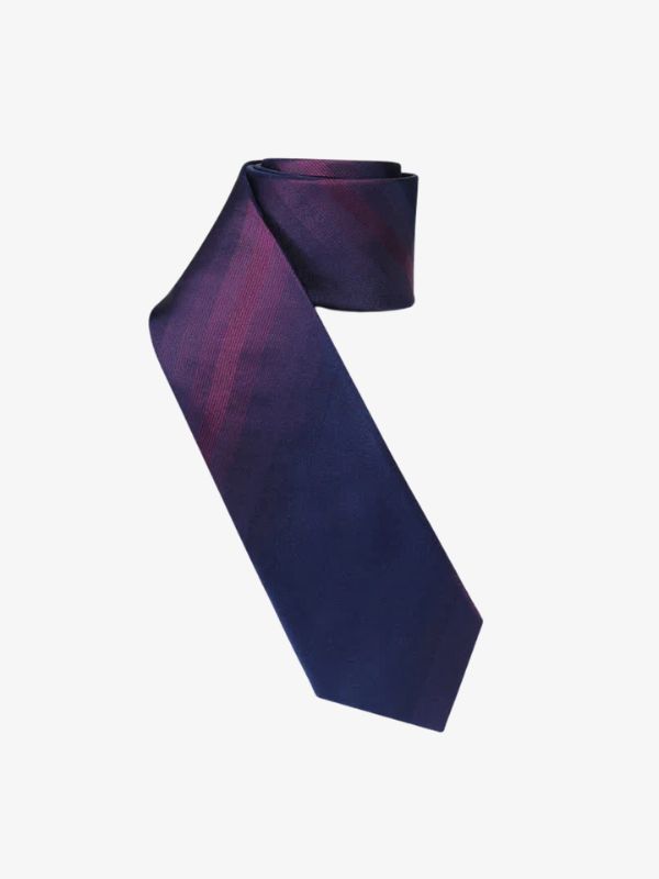 Bridal UK Groom Floraltrip Men's Mulberry Silk Gradient Purple Necktie