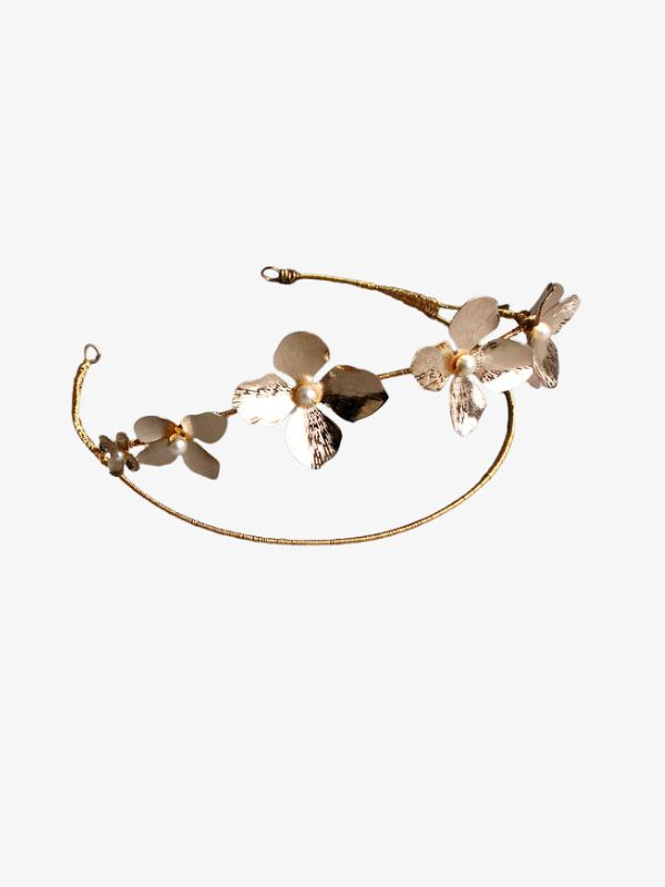Glorious By Heidi AURELIA Gold Flowers Wedding Headpiece