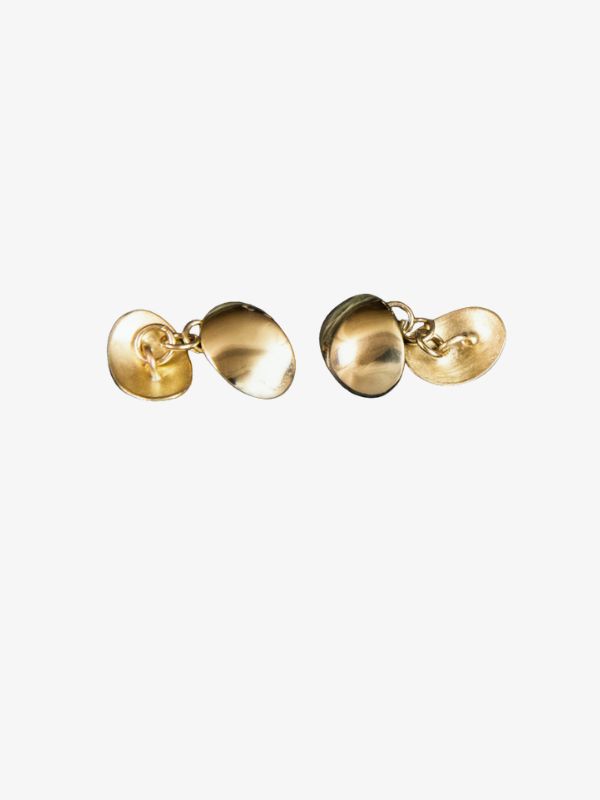 Bridal UK Groom Jacuqeline & Edward The Snowdonia Chain Cufflinks 18ct Yellow Gold