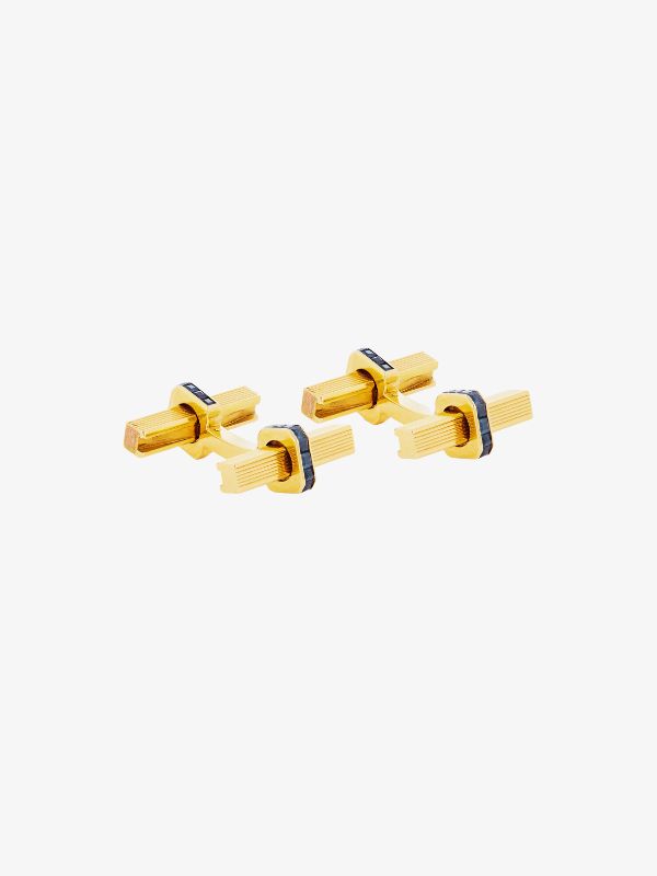 Liberty London Vintage 1970s 18ct Gold and Sapphire Cufflinks