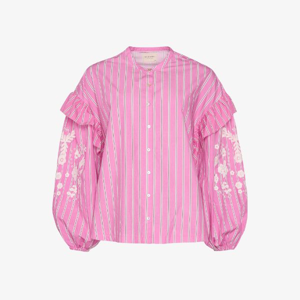 Sisse Ledelbo Augustine Organic Cotton Shirt In Cyclamen From Annie.G