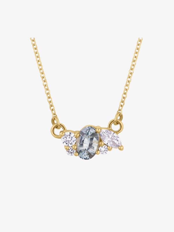 WILD FAWN Aureate Sapphire & Diamond Recycled Gold Necklace