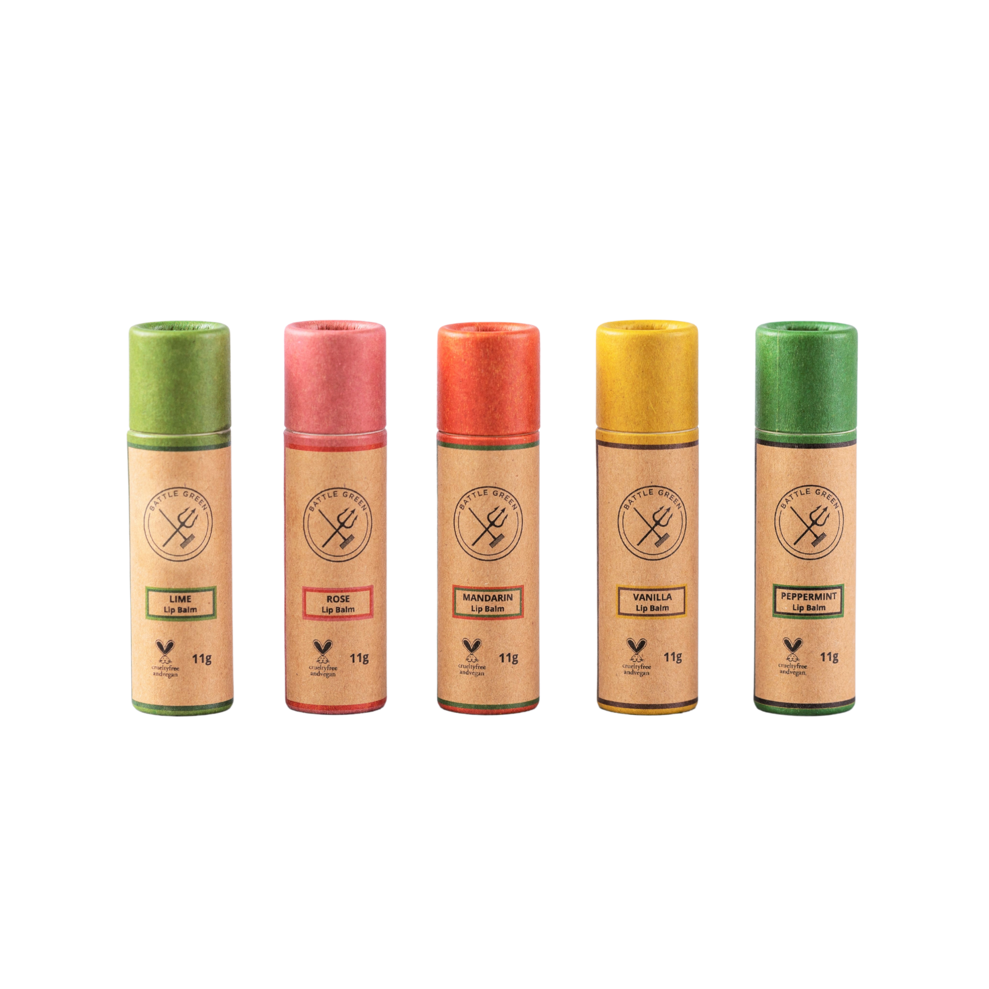 Battle Green Natural Lip Balms