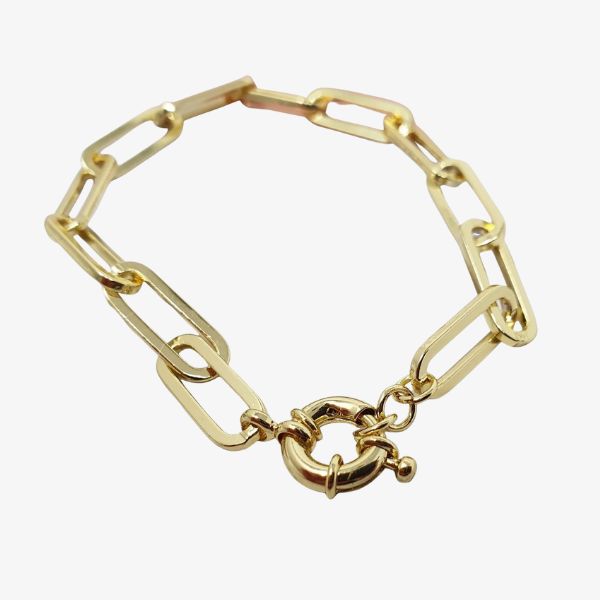 Harfi 18CT GOLD PLATED PAPERCLIP BRACELET