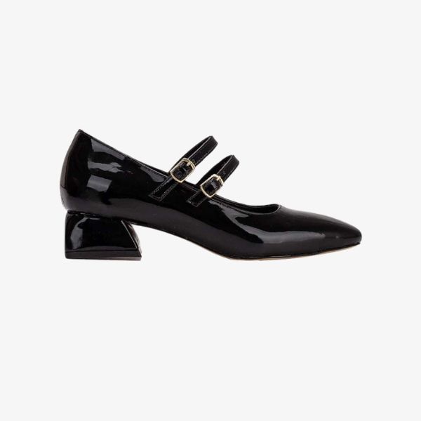 Prologue Shoes Lizbeth Vegan Leather Mary Jane Shoes In Black