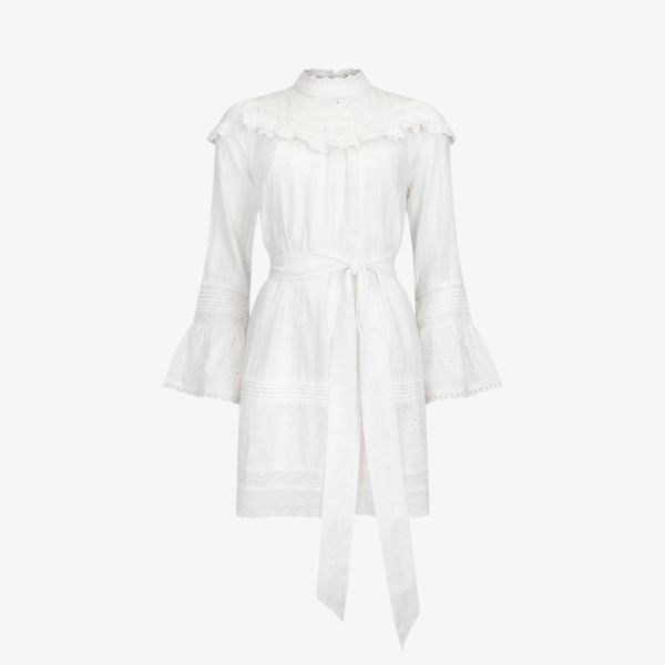 Spell WHIMSY GARDEN LACE TUNIC DRESS In Moonflower
