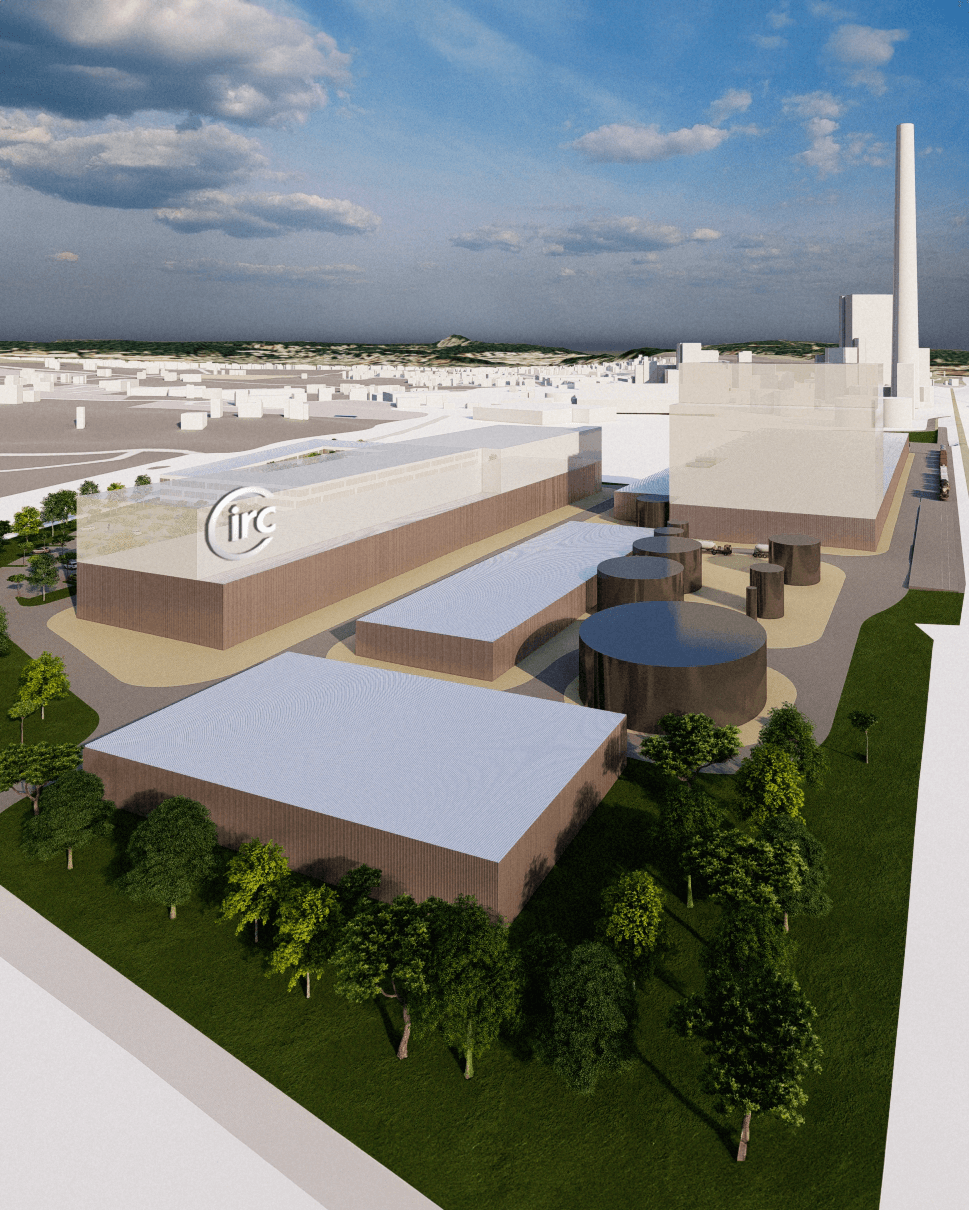 Render of the Circ Textile Recycling Facility in France