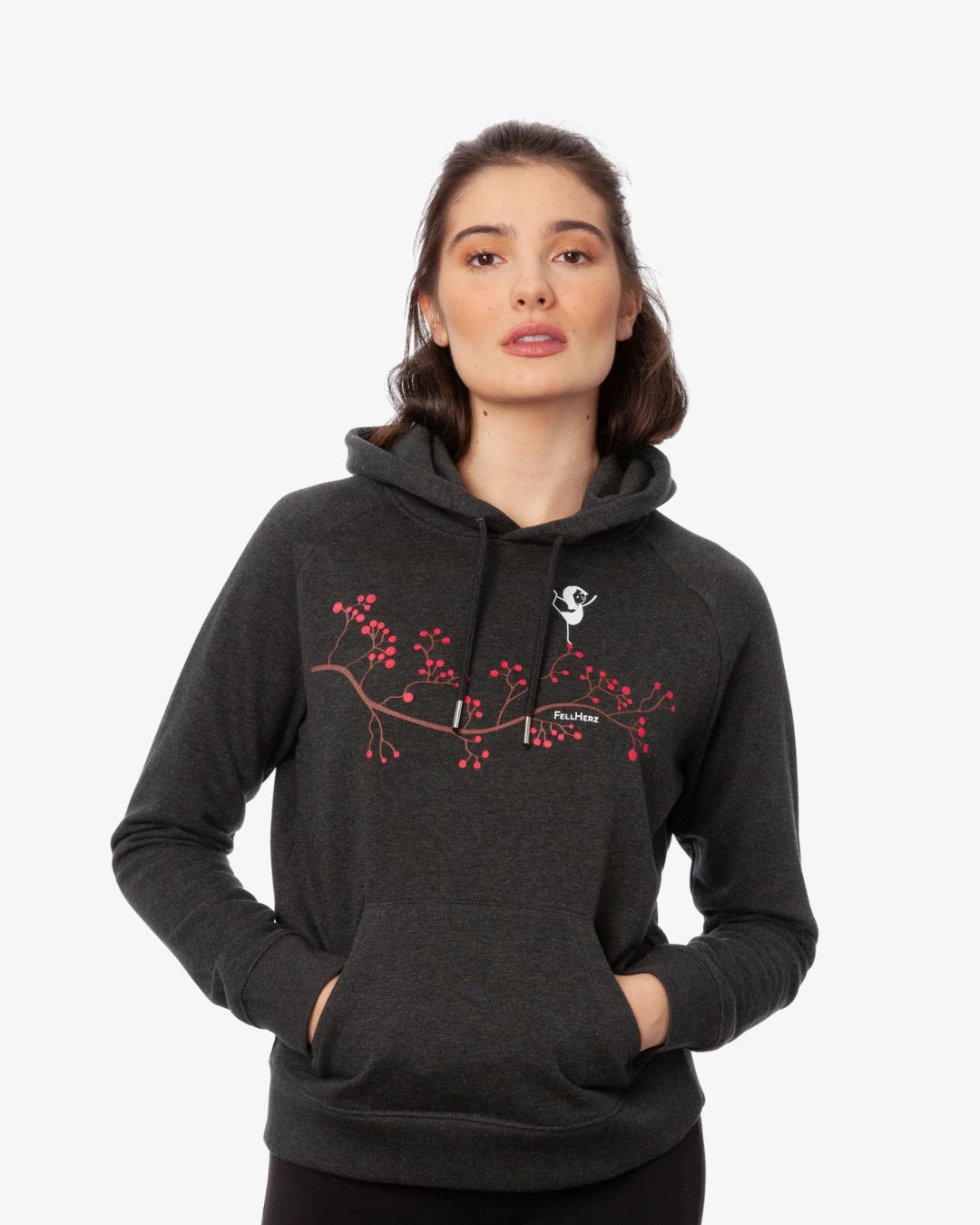 FELLHERZ Asana Girl Hoodie dark heather grey