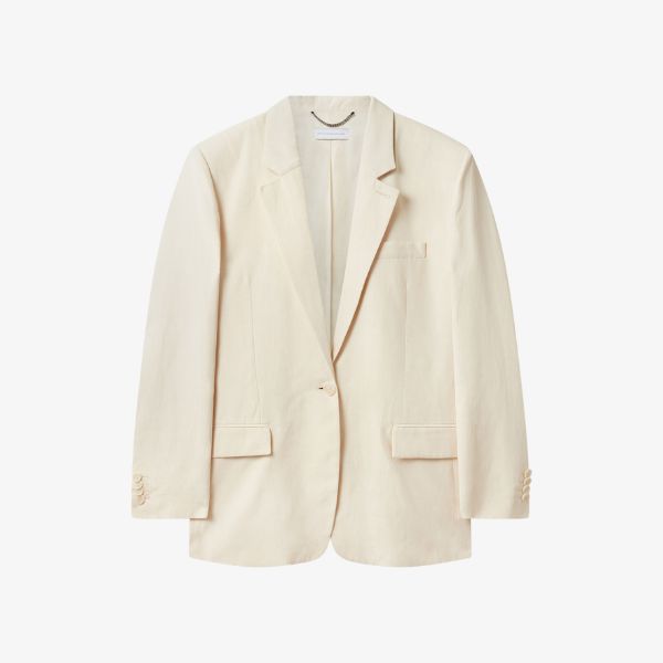 Stella McCartney Oversized Single-Breasted Blazer in Buttercream