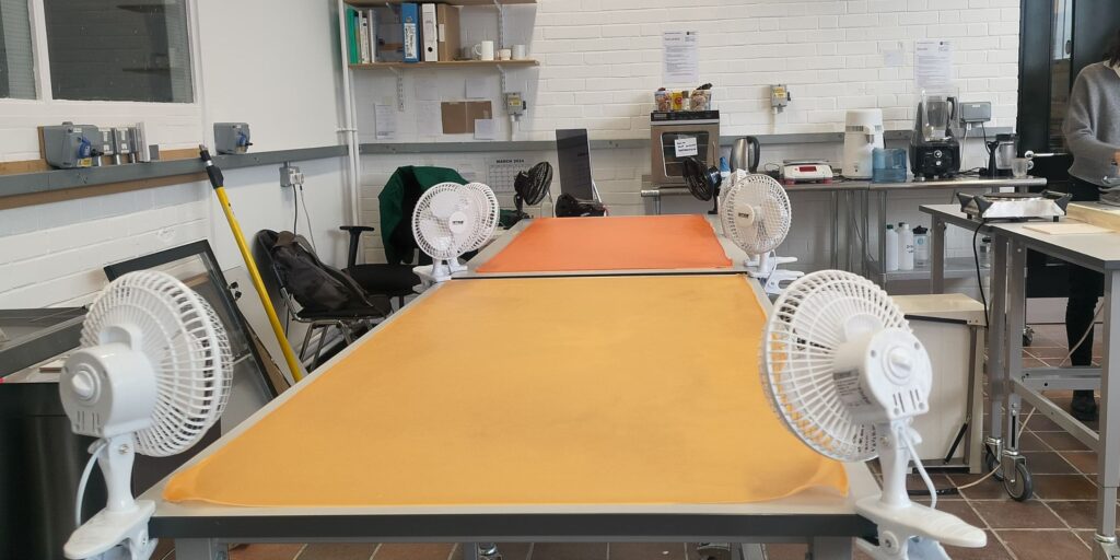 Ritul Rai Process Image 2 - Drying Bioplastic sheet