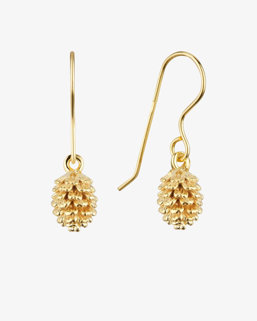Fleuriscoeur PINE CONE EARRINGS In Gold