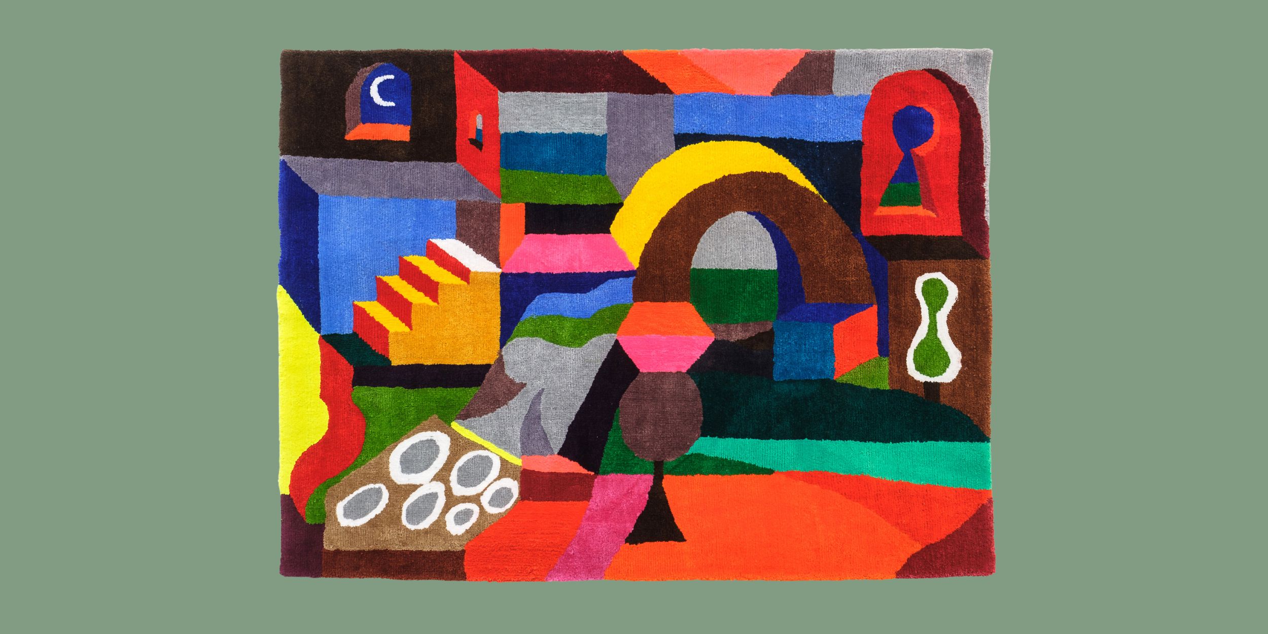 44flavours Berlin-based artist - Diferentes perspectivas-22, Wool-mix, tufted, 2022