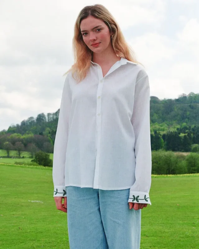 Embroidered White Shirt by Herbs