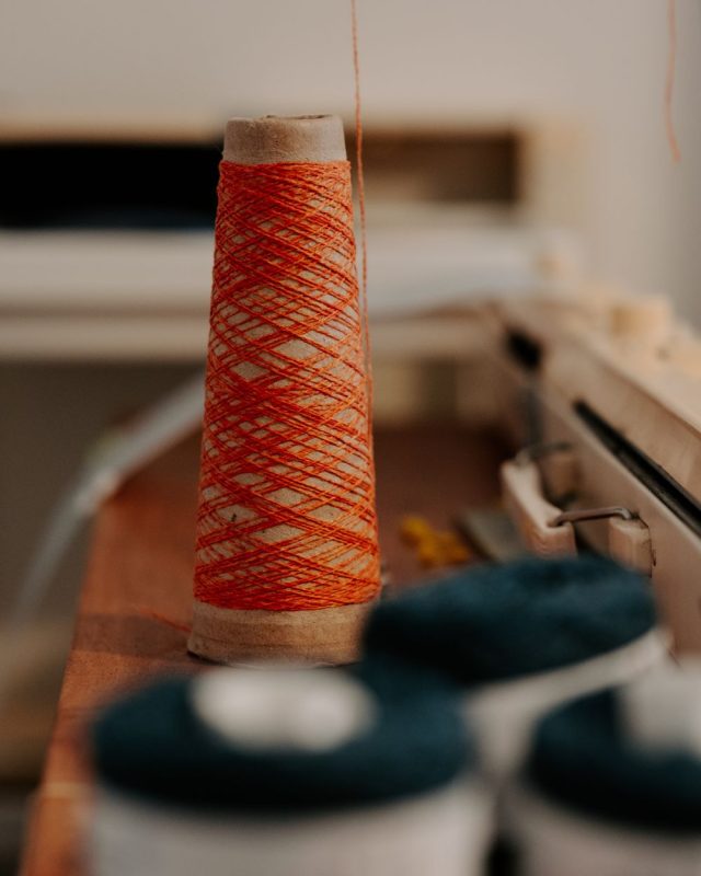 Elin Manon Studio Work Bench with Orange Thread