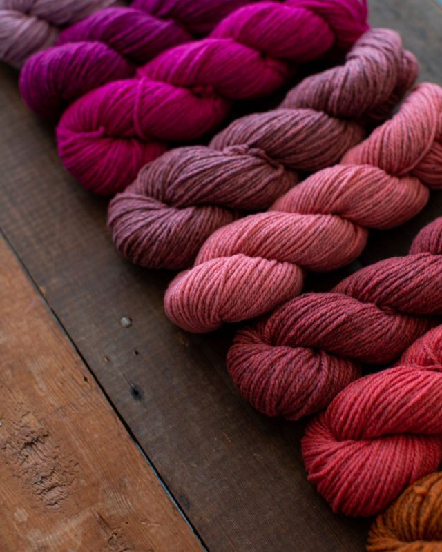 Brooklyn Tweed Tones Yarn In Pink Shades