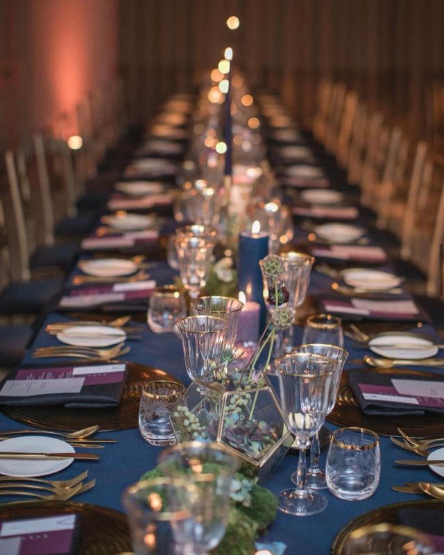 Wedding dinner table spread by SAUVEUR. Image credit Sauveur
